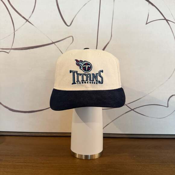 Logo Athletic Other - Vintage Tennessee Titans Logo Athletic Snapback Hat Cream and Navy